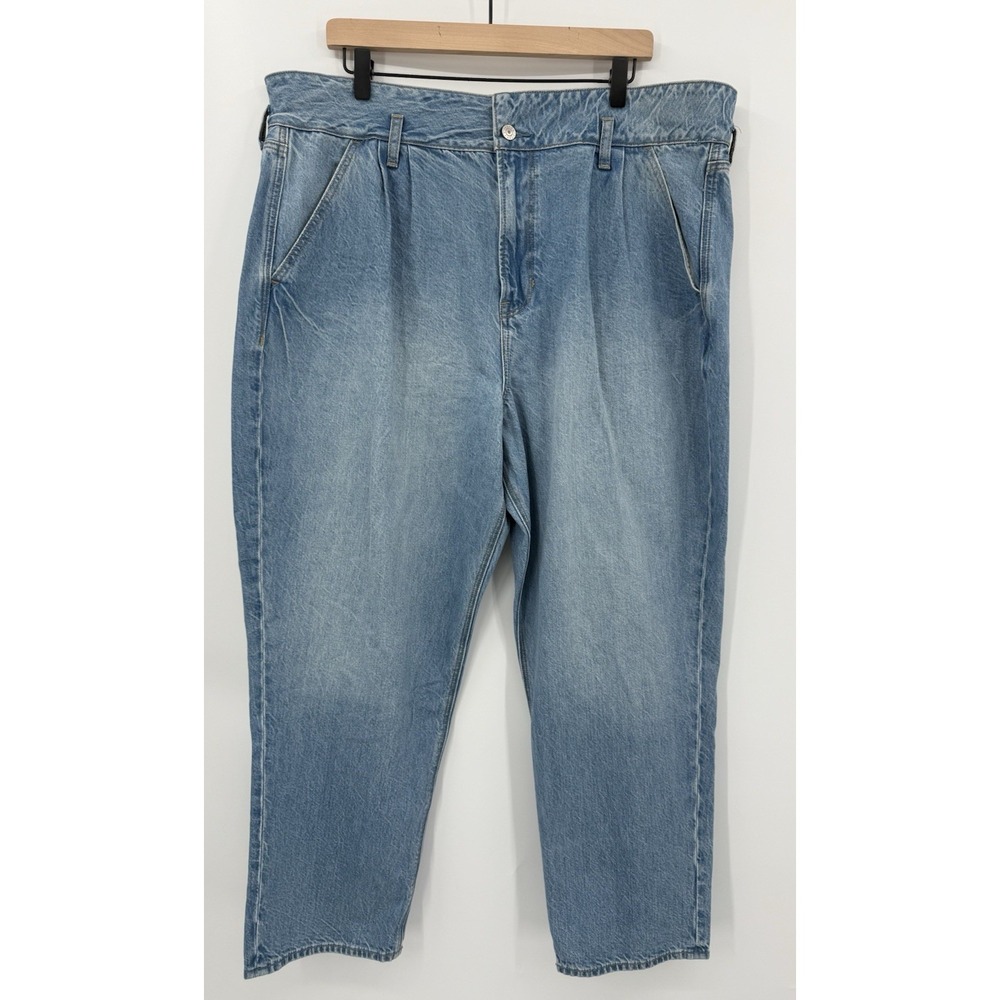 American Eagle Jeans Womens 20 Blue‎ Mom Light Wash Relaxed High Waist NEW